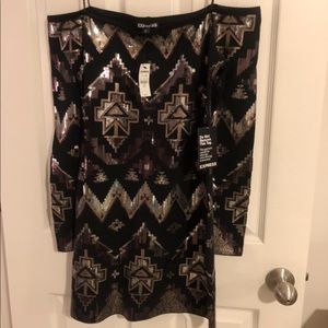 Express medium sequin dress